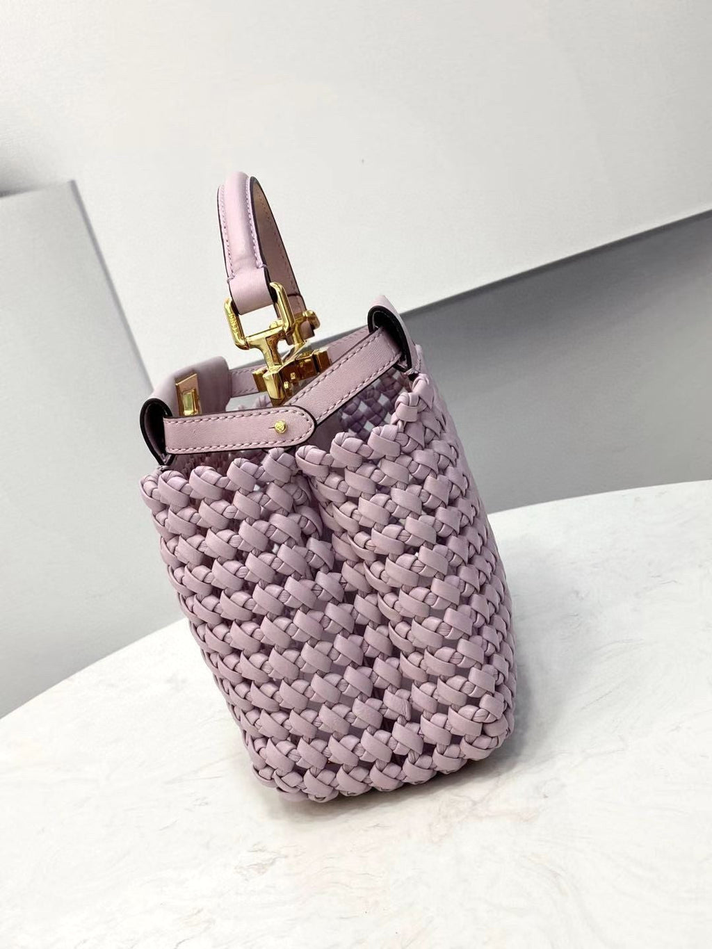 FI GlamI Mini Purple Braided Bag For Woman 18cm/7in
