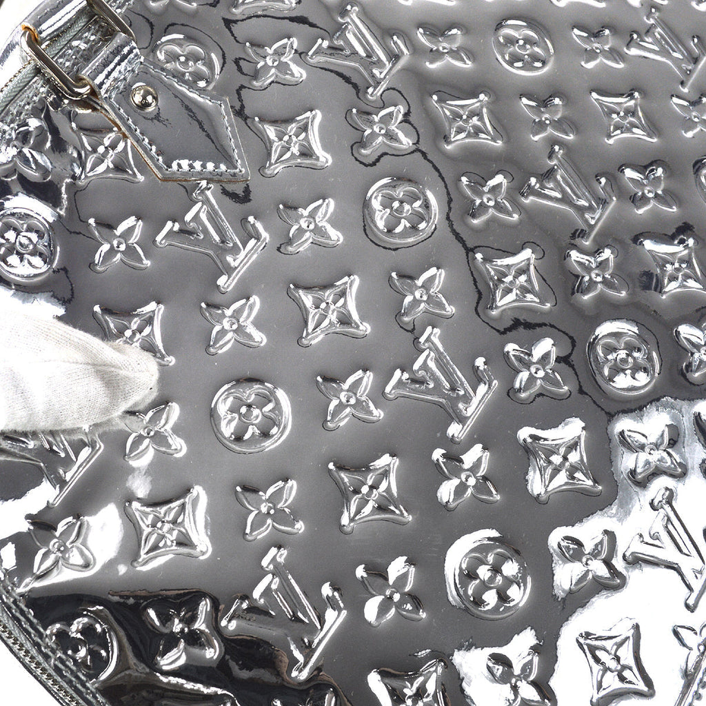 Louis Vuitton 2008 Alma MM Handbag Monogram Miroir Silver M93623