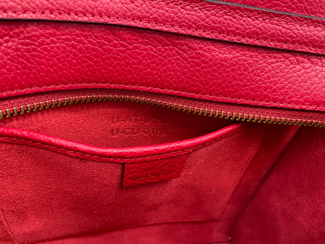 GLAMI Nano LuGucciage Bag In Drummed Red For Women 8in/20cmÃƒâ€šÃ‚Â 