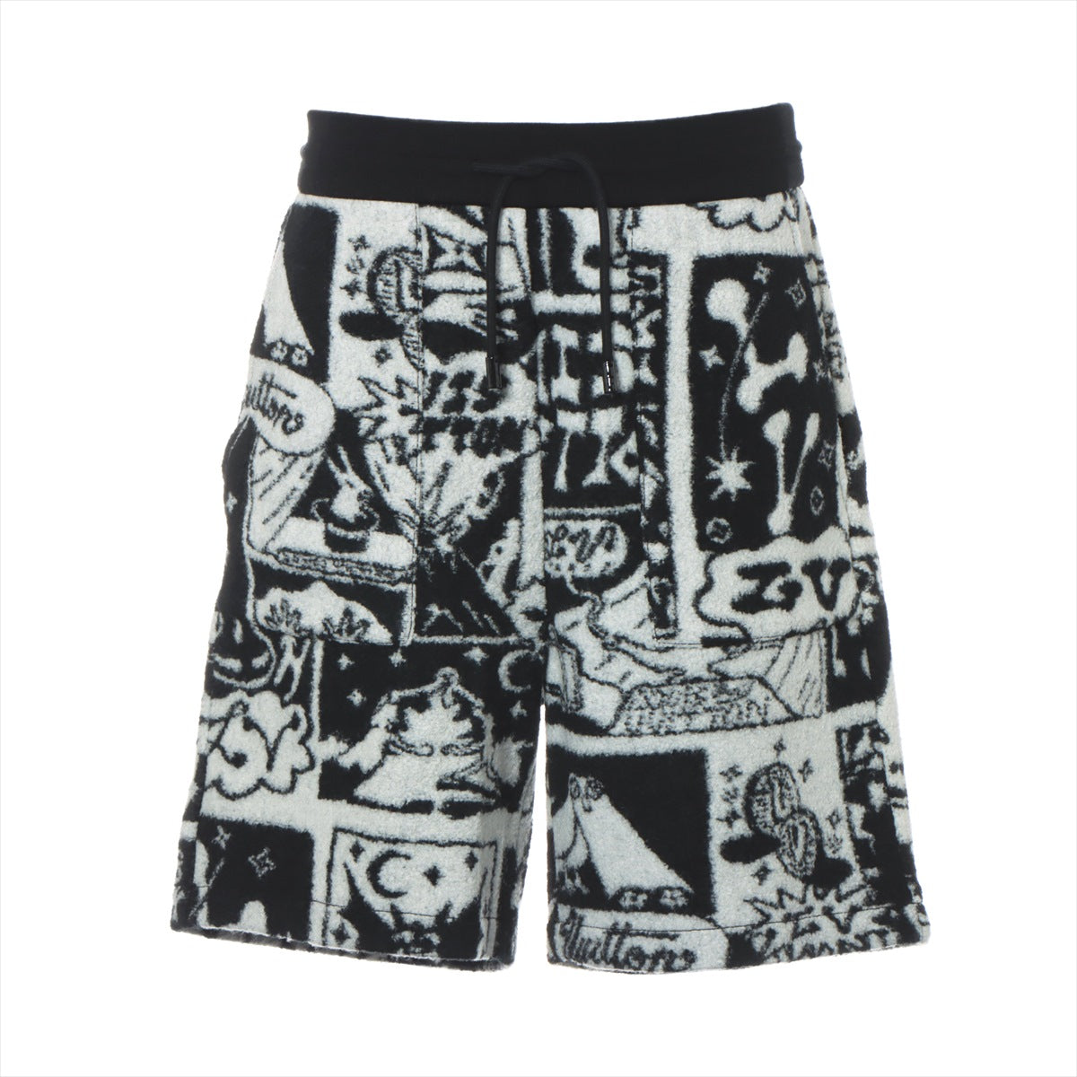 Louis Vuitton 23SS Wool x Nylon Shoes L Men Black x White RM231 LV Comic Free Shorts