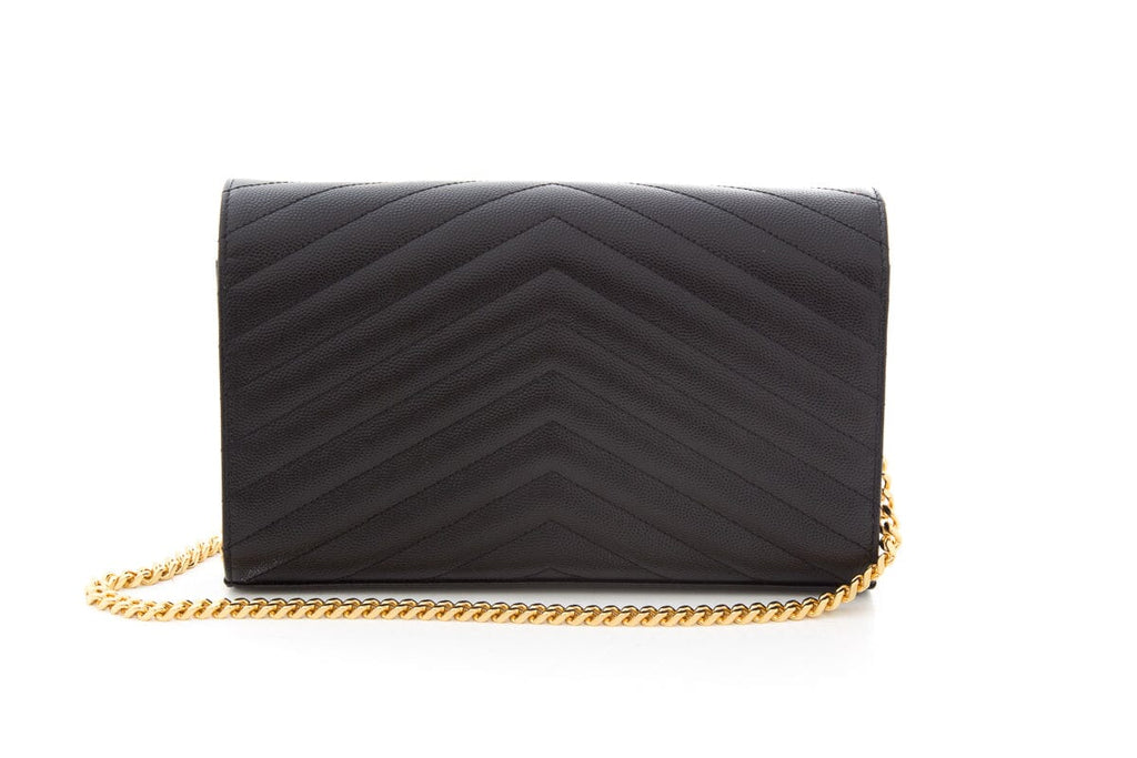 Saint Laurent Black Grain de Poudre Large WOC