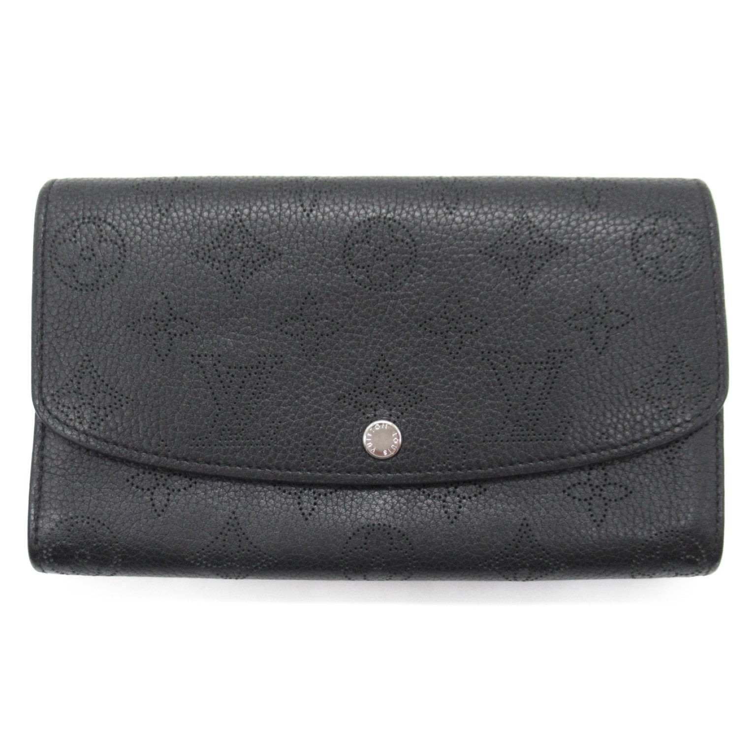 Louis Vuitton Louis Vuitton Portefolio Iris Round Long Wallet Leather Machina  Black M60143