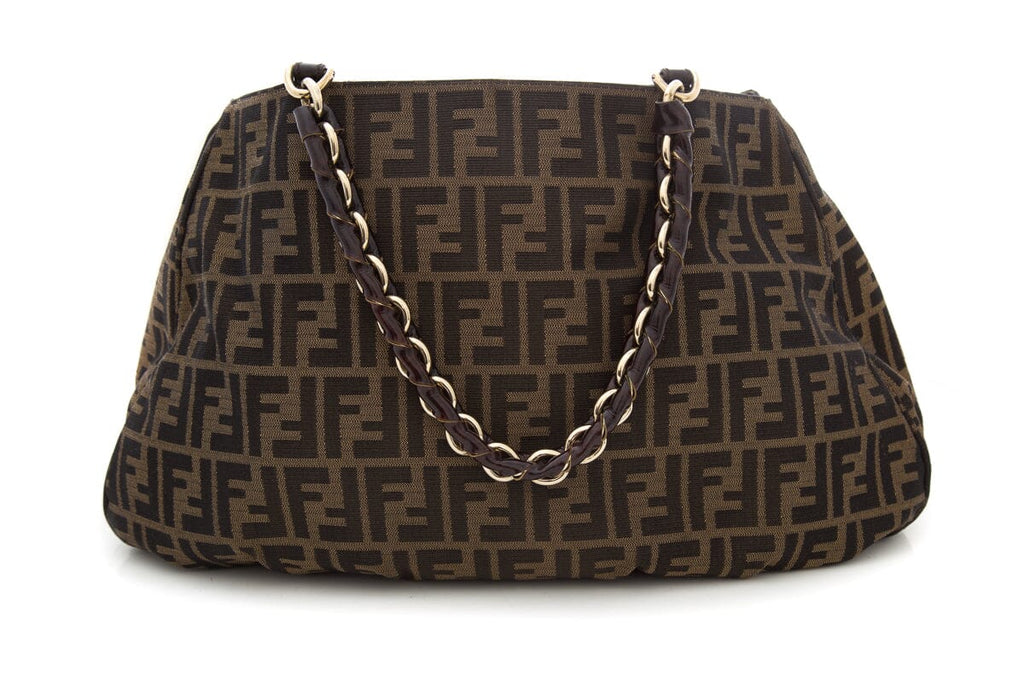 Fendi Brown Zucca Mia Shoulder Handbag