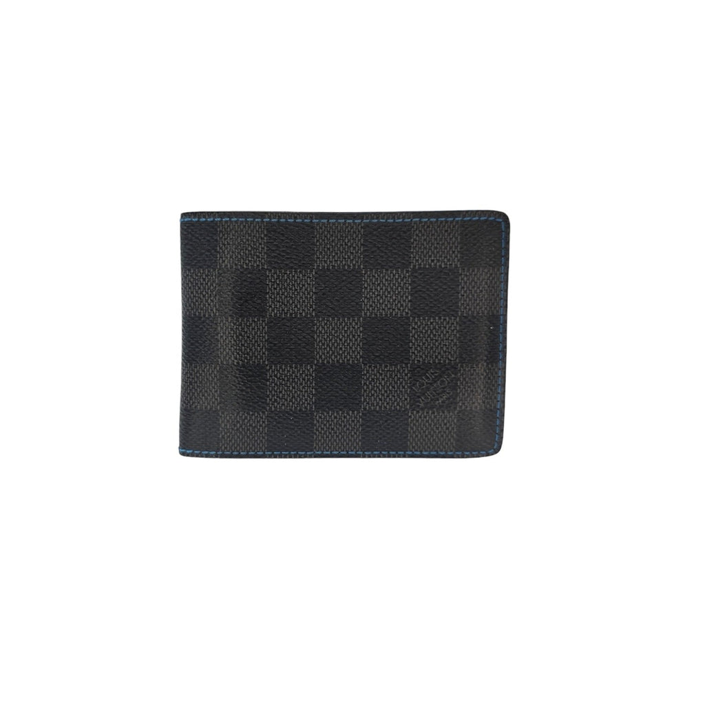 Louis Vuitton Damier Graphite Multiple Slender Bifold Wallet Blue
