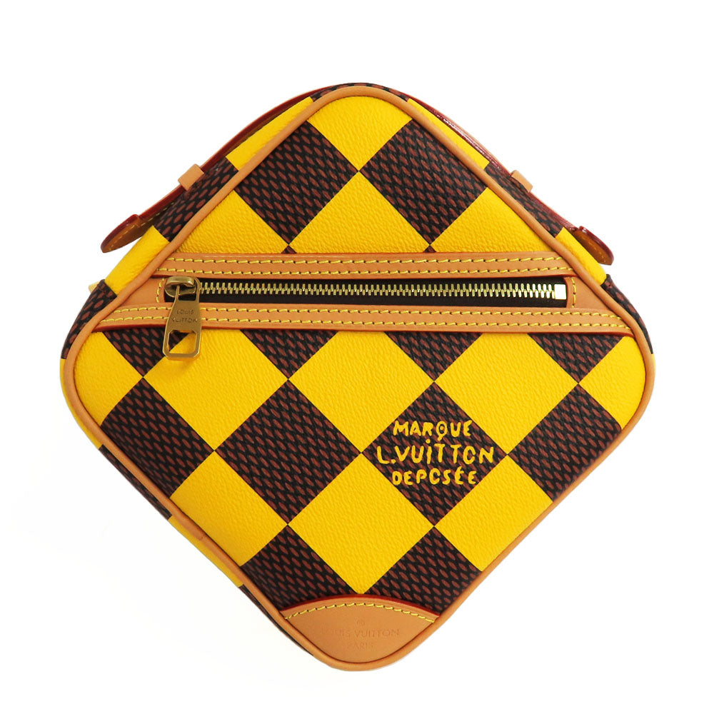 Louis Vuitton Chess Messenger N40562 Damier Pop Johnmat Yellow 24SS Farel Williams 2WAY Top Handle Shoulder Bag Mens