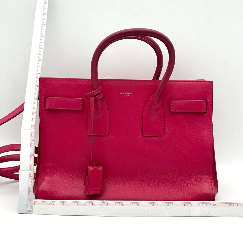 Pre-owned SAINT LAURENT Calfskin Small Sac De Jour Lipstick Pink LA7453