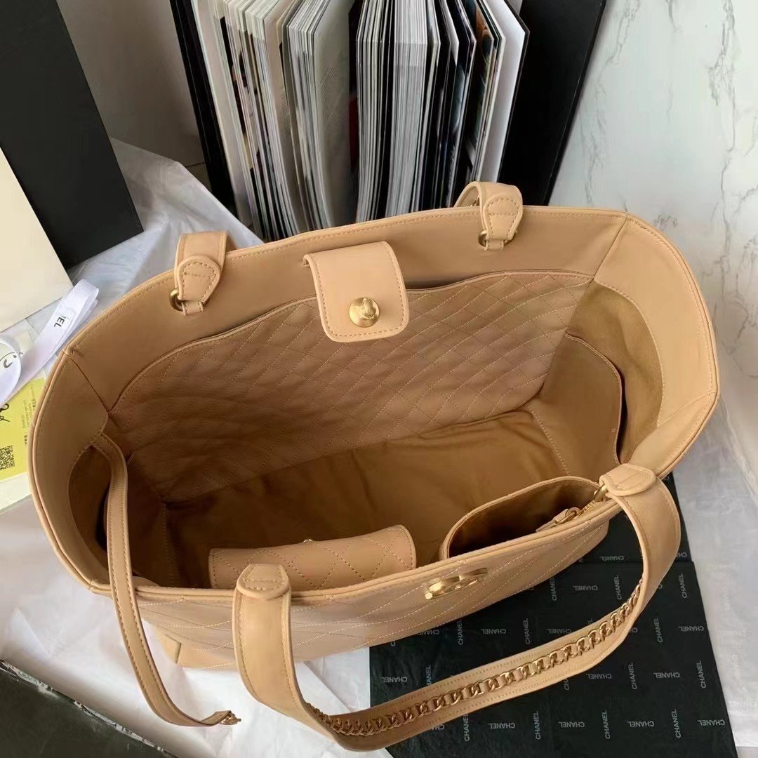 CHLShopping Bag Beige For Women, Women’s Bags 14.4in/37cm