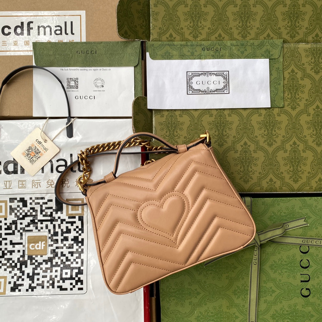 Glami Marmont Mini Top Handle Bag Beige For Women, Women’s Bags 8.3in/21cm Glami
