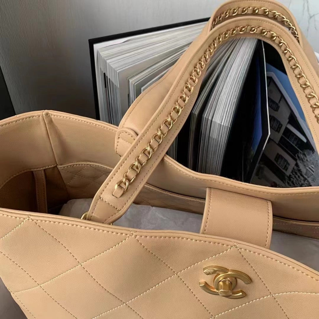 CHLShopping Bag Beige For Women, Women’s Bags 14.4in/37cm