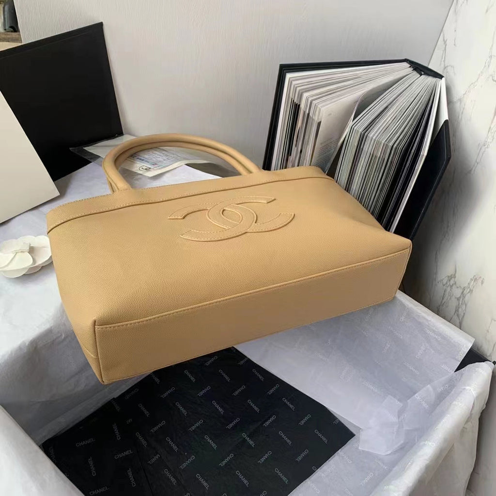 CHLVintage CHLOpen Tote Caviar East West Beige For Women, Women’s Bags 14.5in/36.9cm
