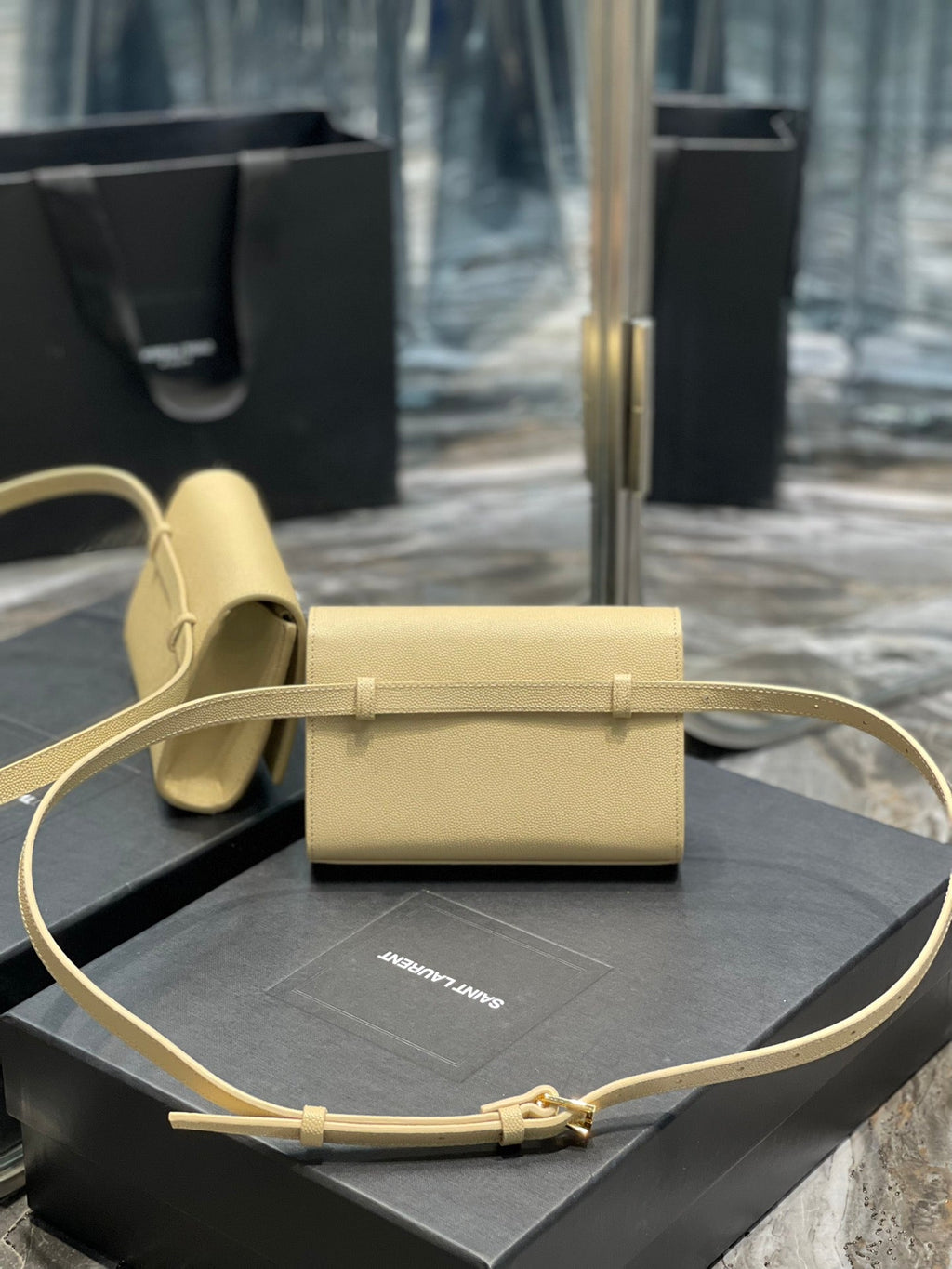 YSSL Kate Belt Bag Beige For Women, Women’s Bags 7in/18cm YSL