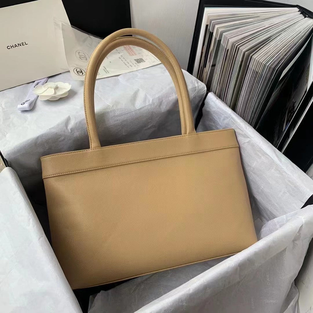 CHLVintage CHLOpen Tote Caviar East West Beige For Women Bags 14.5in/36.9cm