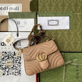 gg Marmont Mini Top Handle Bag Beige For Women, Women’s Bags 8.3in/21cm gg