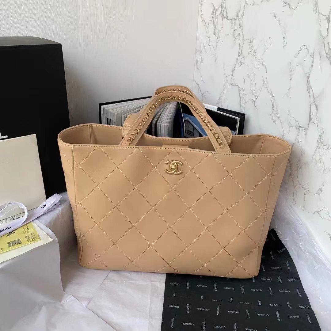 CHLShopping Bag Beige For Women, Women’s Bags 14.4in/37cm