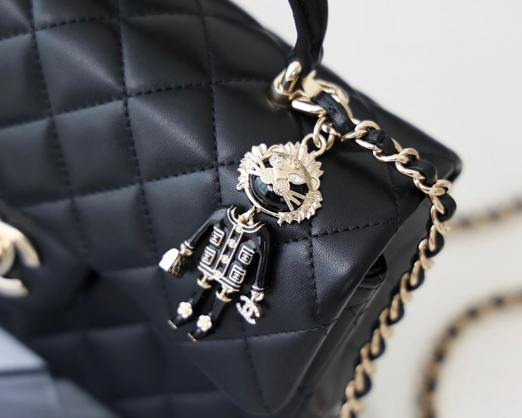 CHL Flap Bag Mini Doll Handle Bag 20cm Black