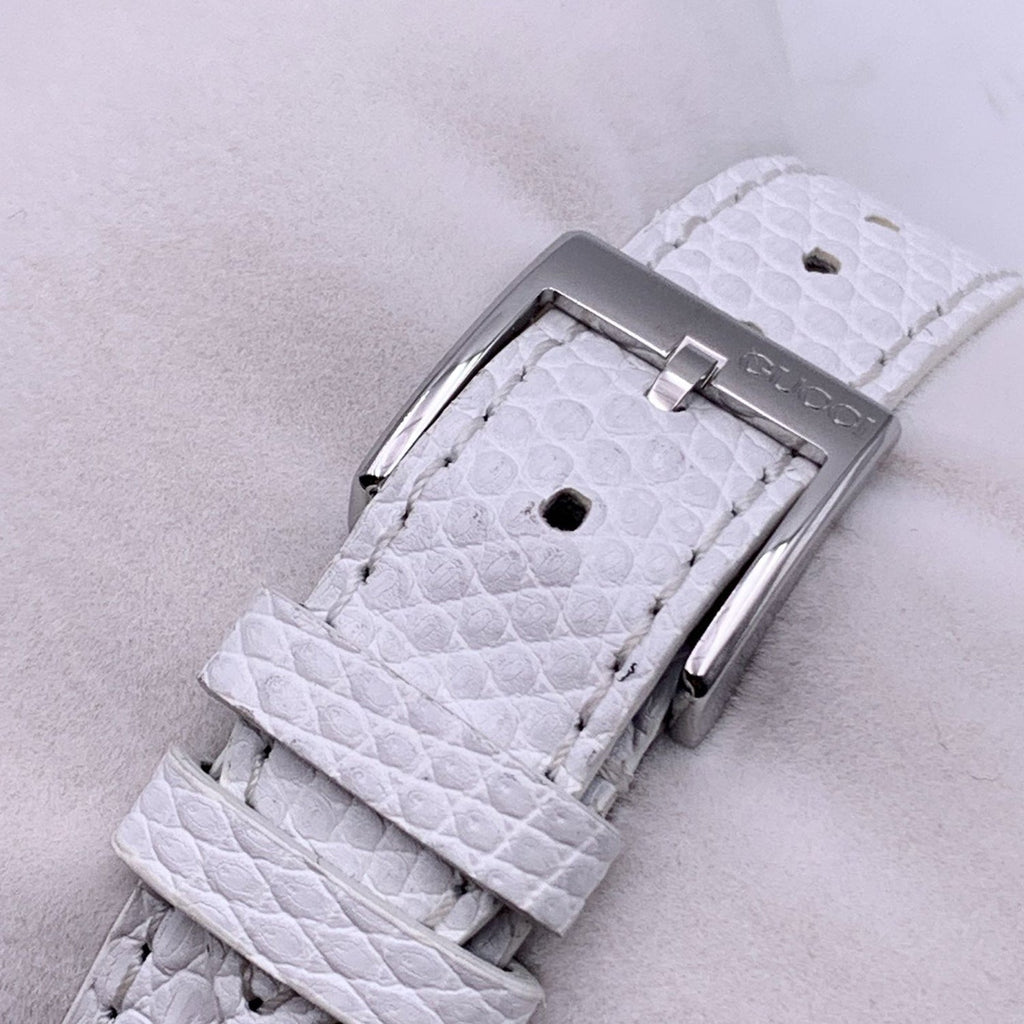 GUCCI White G-Timeless Slim Diamond Mother Of Pearl Dial Watch