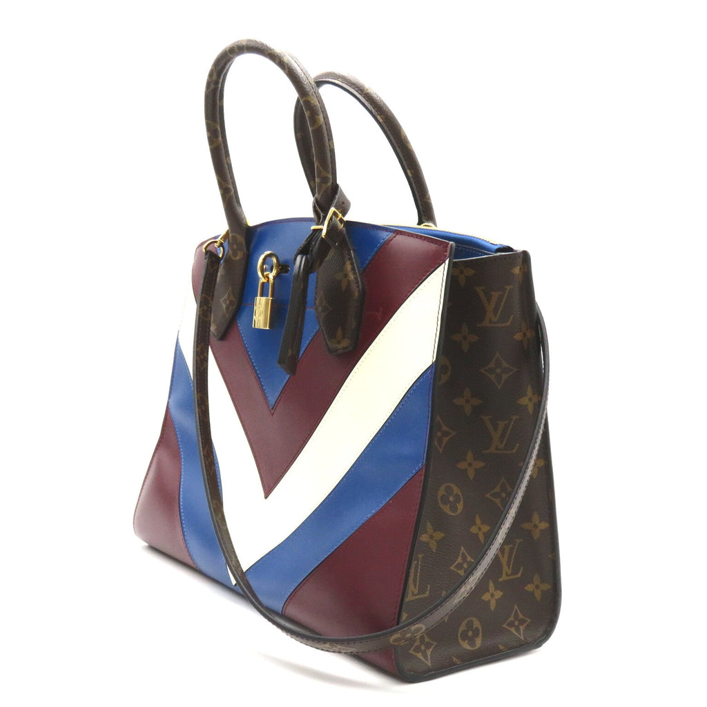 Louis Vuitton Louis Vuitton City Timer MM Shoulder Bag PVC Coated Canvas Leather  Brown / Multicolor / Blue/Red/White M52740