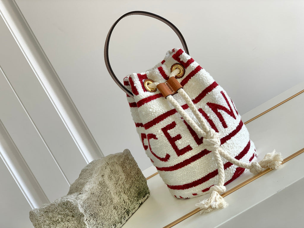 GLAMI Teen Drawstring In Textile With GLAMI All-Over White/Red For Women 7in/19cm