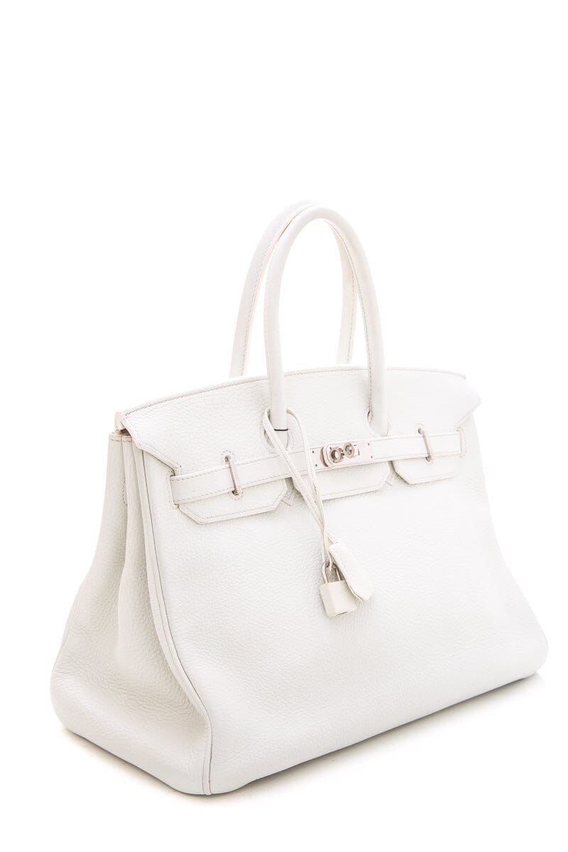 HermÃƒÆ’Ã‚Â¨s 2011 White Togo Leather Birkin 35CM Handbag