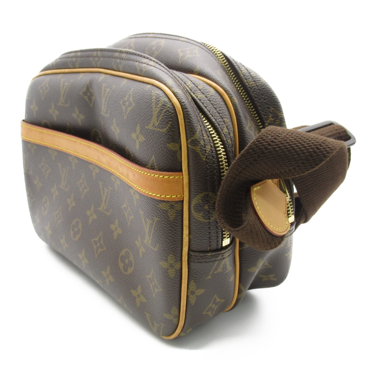Louis Vuitton Reporters PM Shoulder Bag PVC Coated Linen   Brown M45254
