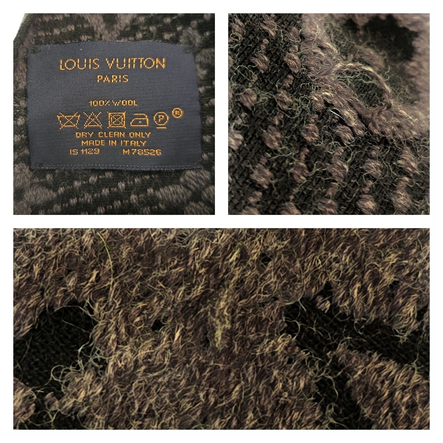 Louis Vuitton Monogram Classic Scarf Charcoal Gray