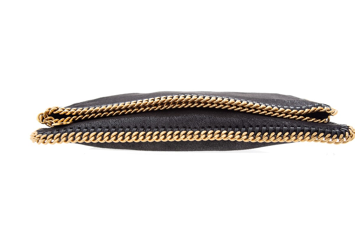 Stella McCartney Black & Gold Falabella Clutch