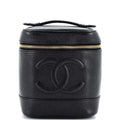 CHANEL Vintage Timeless Cosmetic Case Caviar Tall