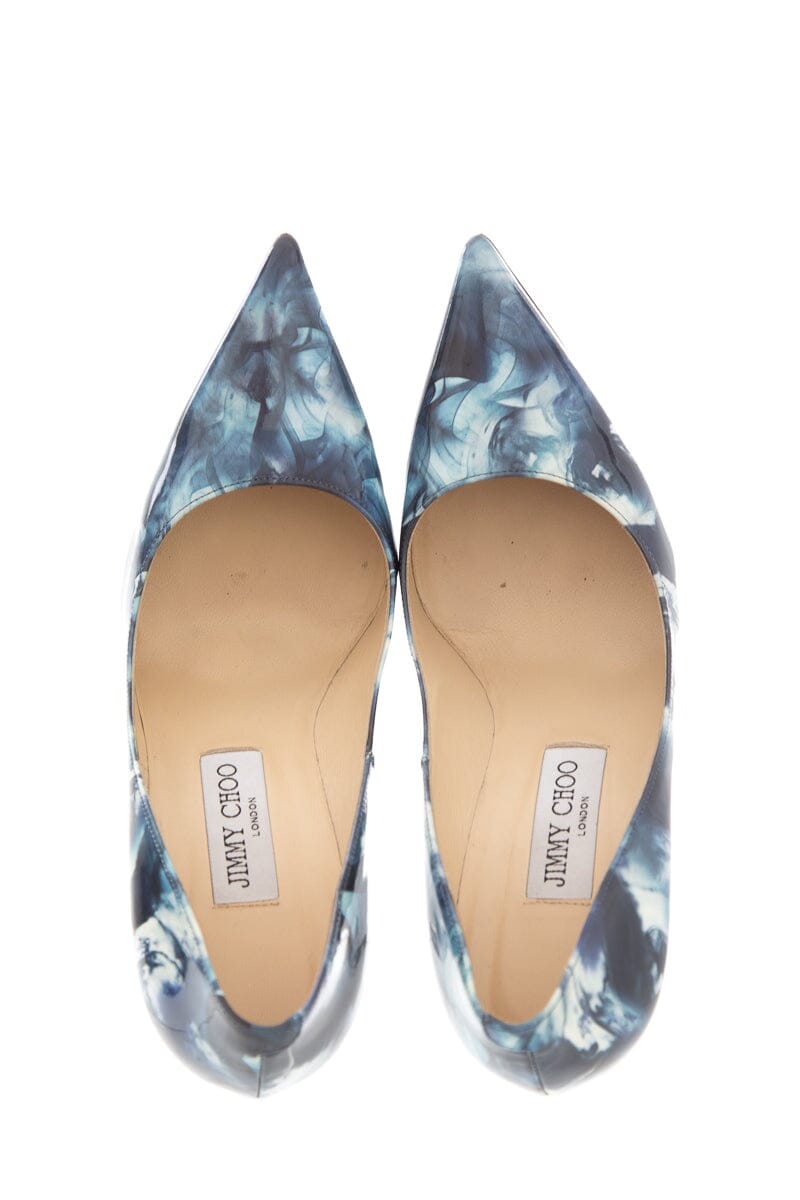 Jimmy Choo Blue & White Heels SZ 38.5