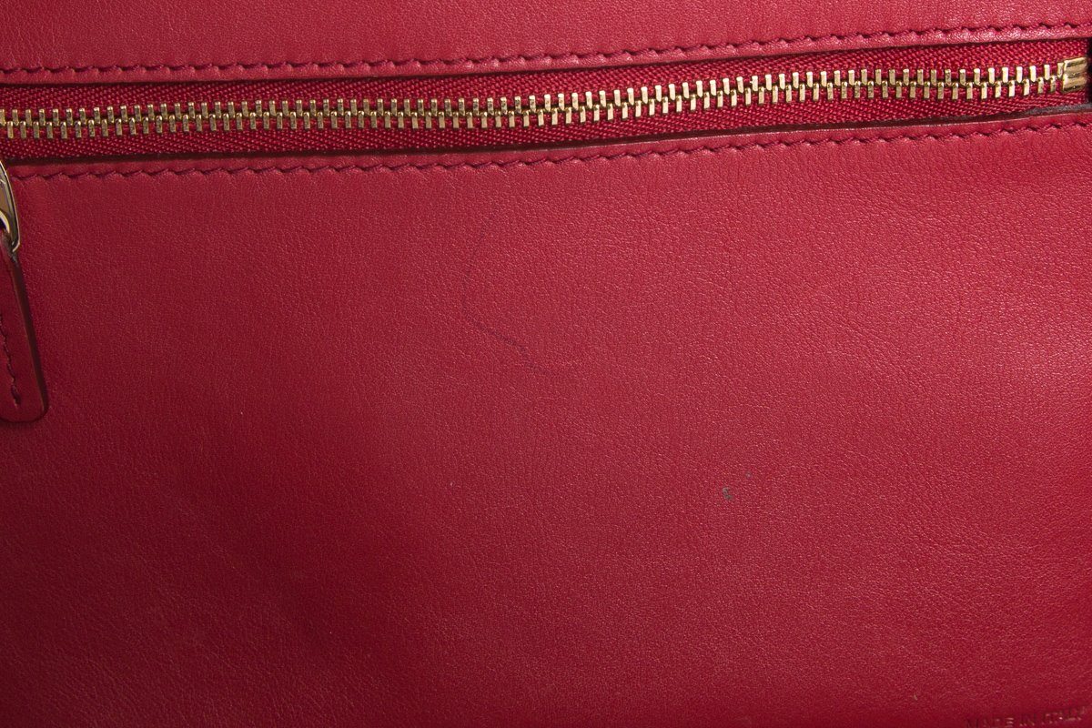 Smythson Red Panama Ciappa East West Tote