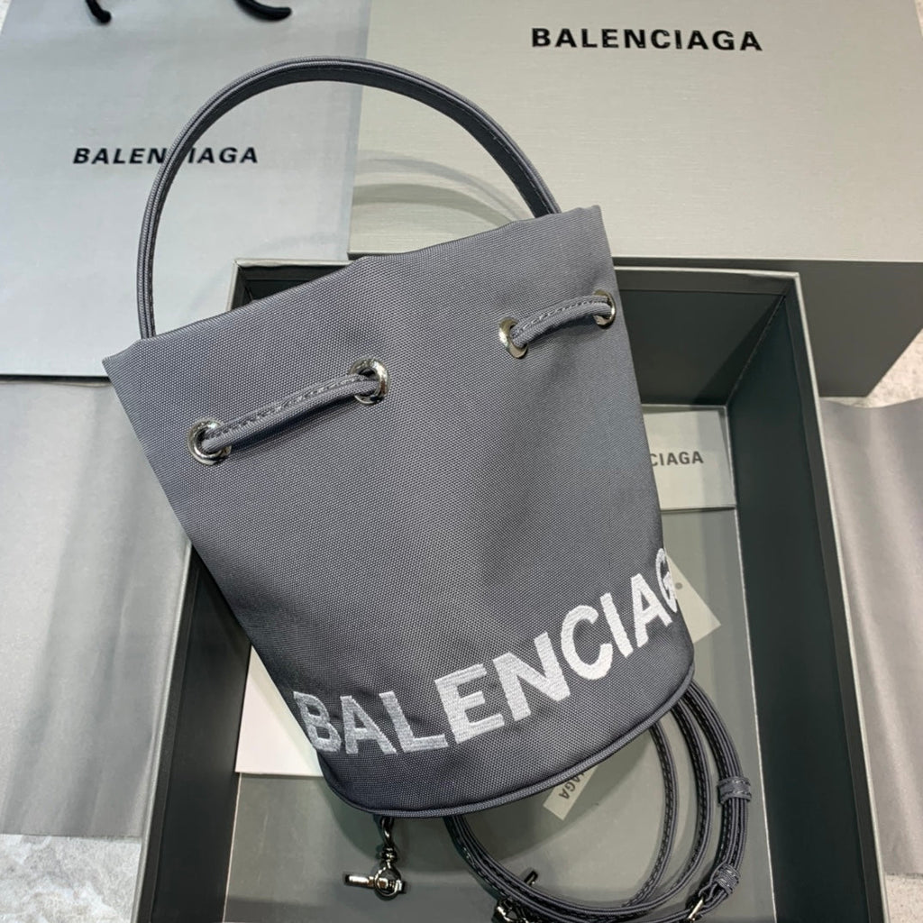 Balen Le Cagole MeGLAMIum Bucket Bag In Gray, For Women,  Bags 11.8in/30cm