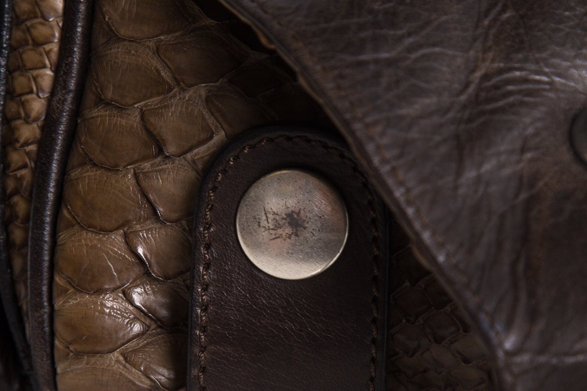 Chloe Green Python Skin Handle Bag