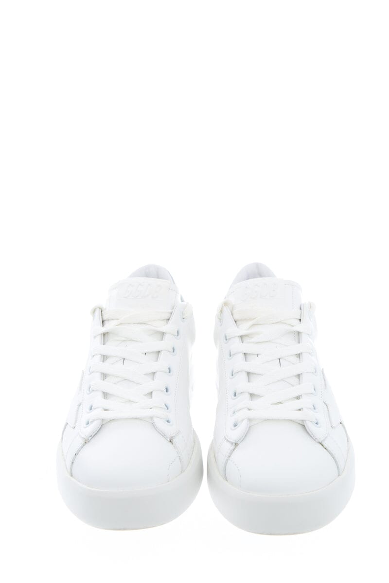 Golden Goose White & Silver Pure Star Sneakers SZ 37