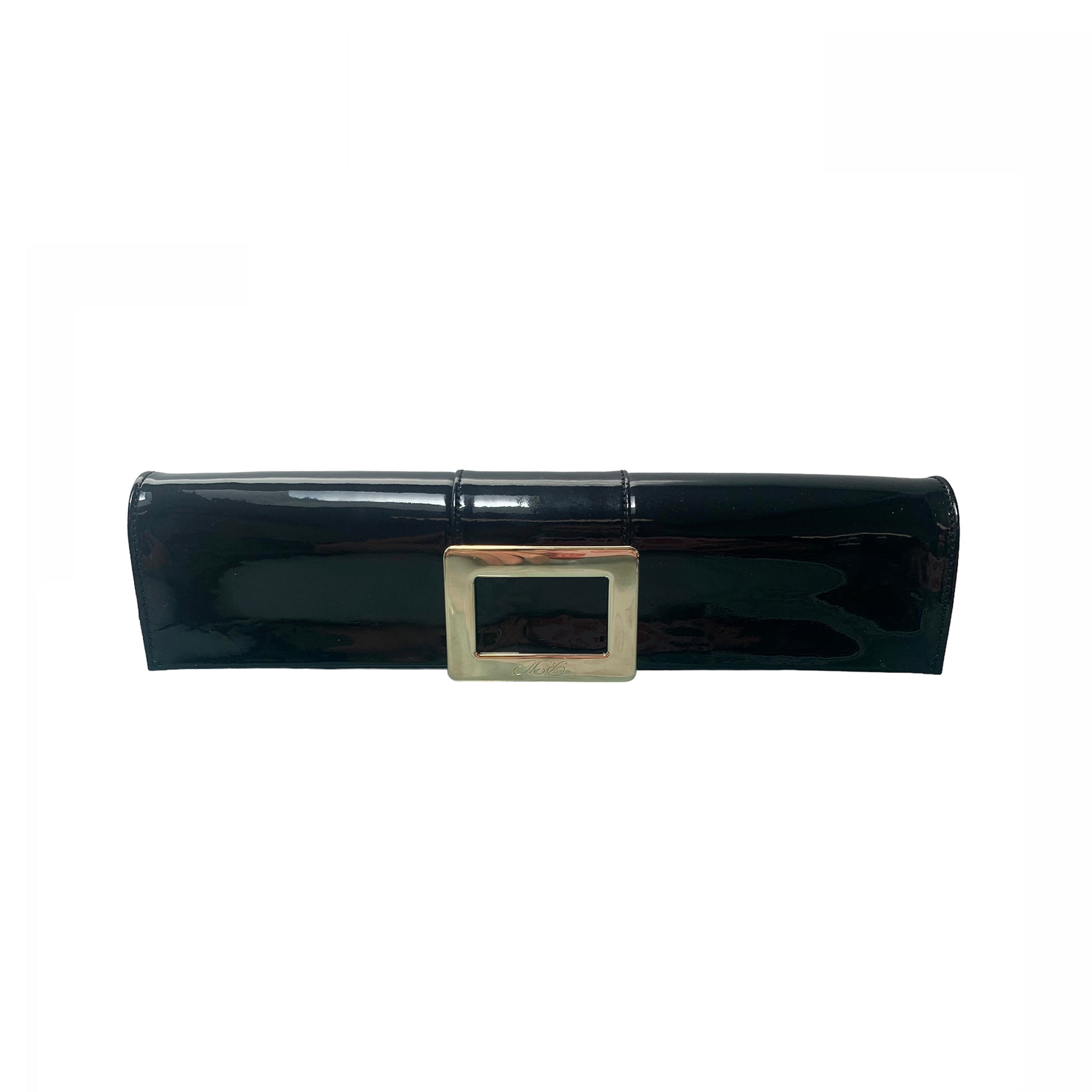Roger Vivier Black Patent Leather Clutch