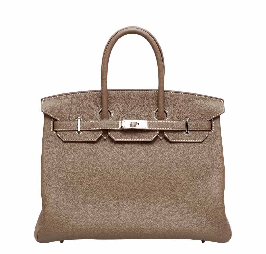 HermÃƒÆ’Ã‚Â¨s Birkin 35 Etoupe Bag Togo PHW