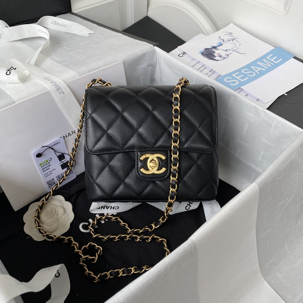 CHLMini Flap Bag Black For Women, Women’s Bags 6.7in/17cm