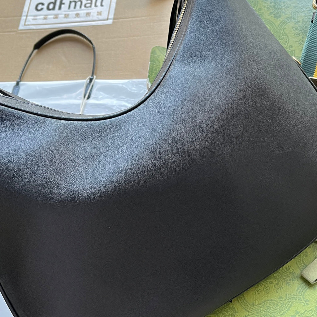 gg Atache Large Shoulder Bag Black For Women, Women’s Bags 13.8in/35cm gg‎ ‎702823 UXWBG 1037