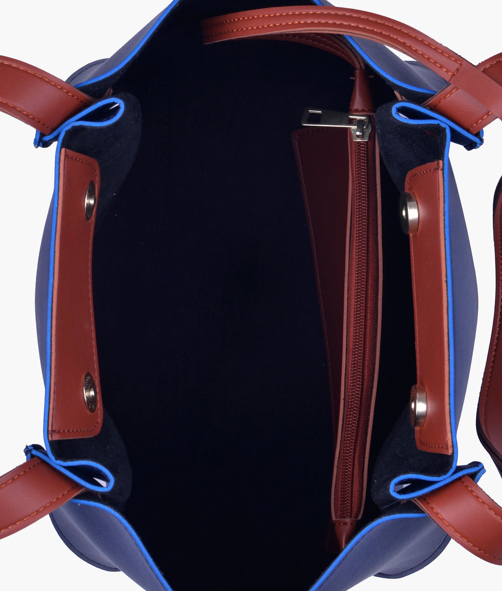 Blue shopping tote bag