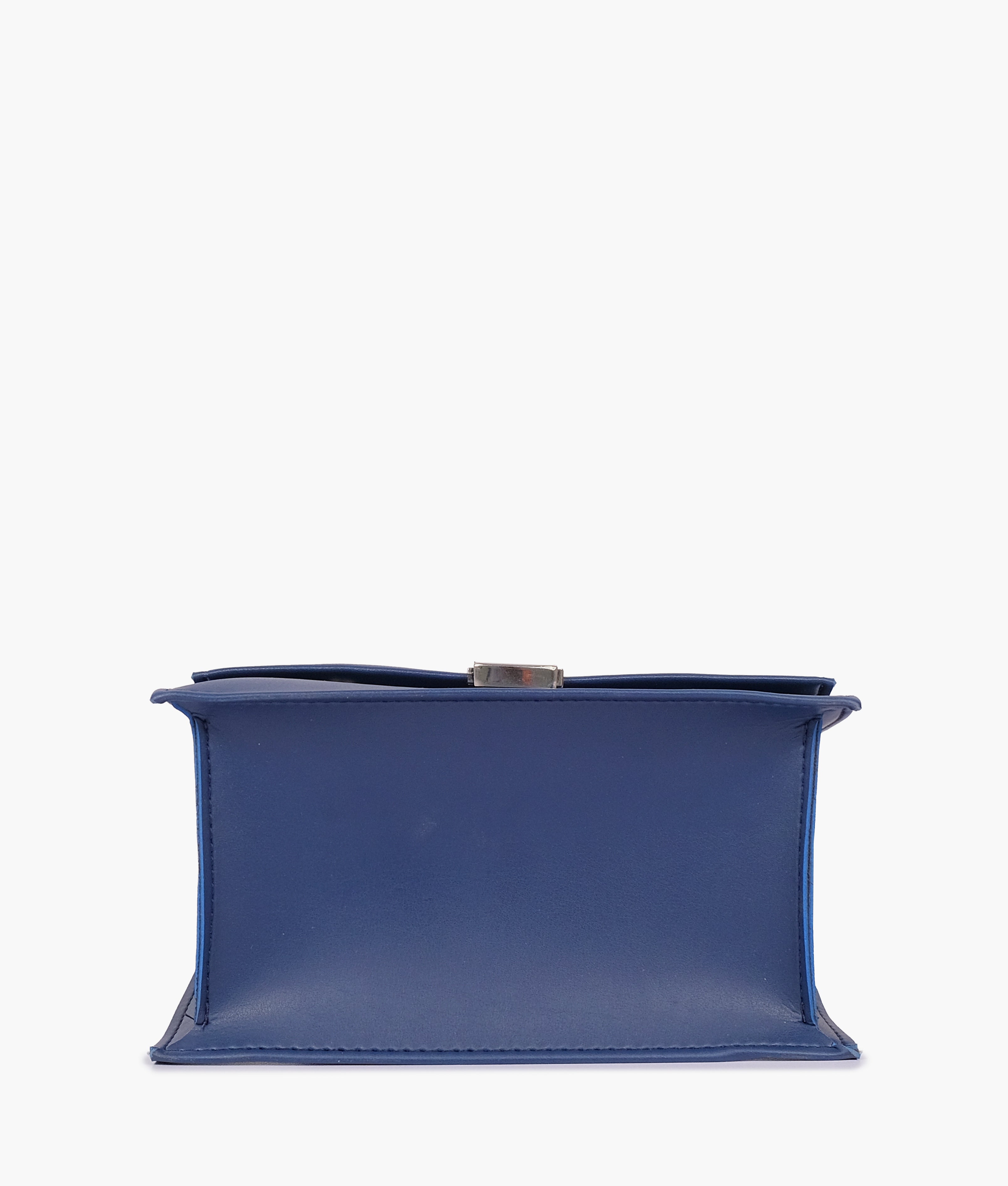 Blue top-handle mini cross-body bag