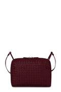 Intrecciato Double Zip Nodini Maroon