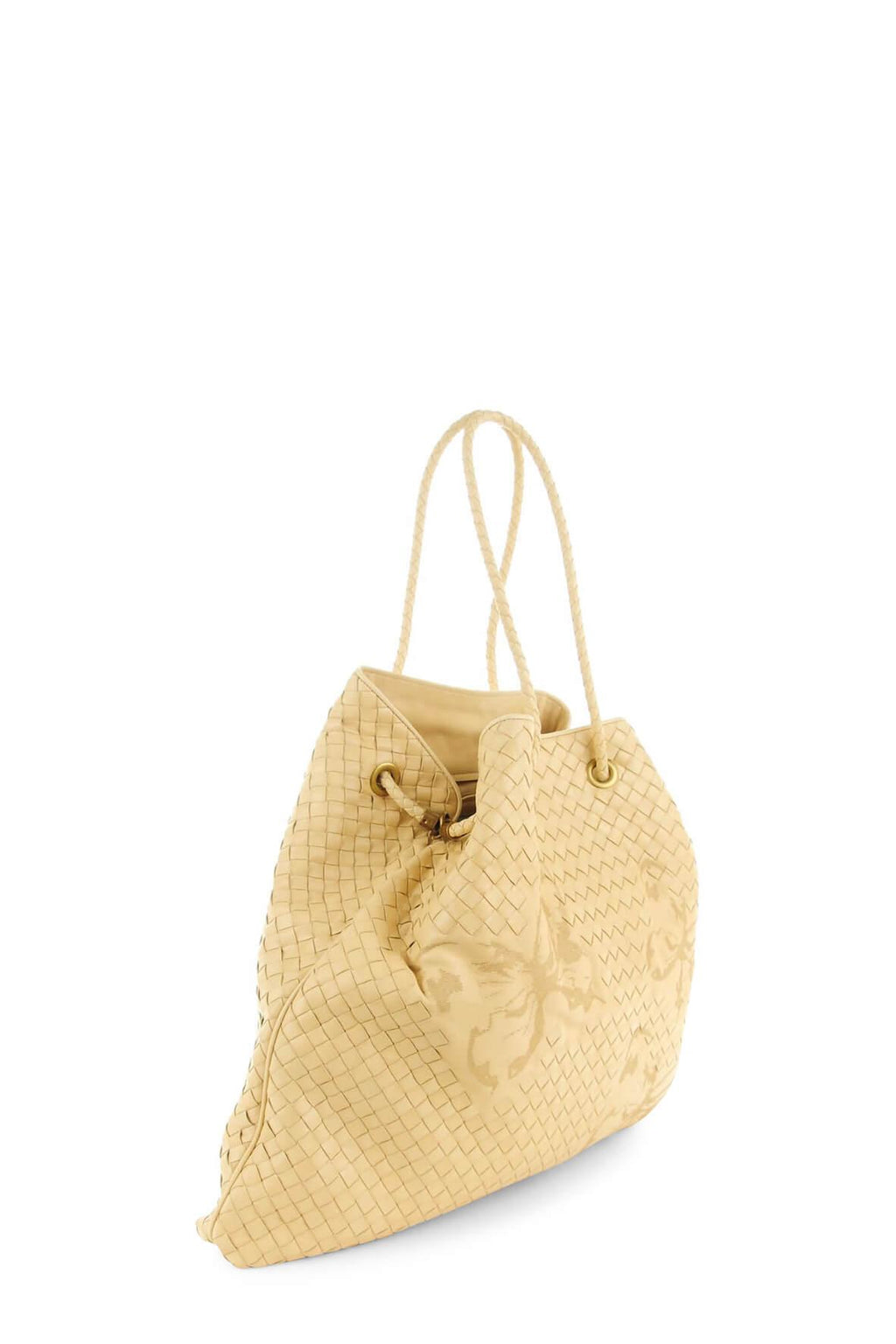 Intrecciato Drawstring Aurora Farfalle Butterfly Beige