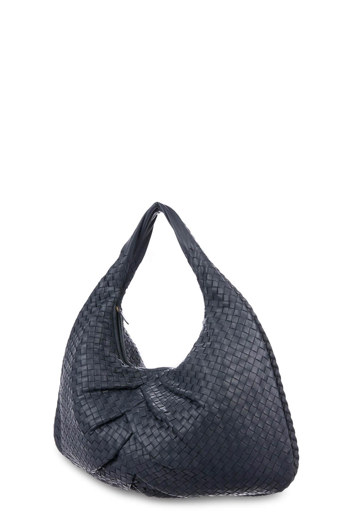 Intrecciato Leather Hobo Dark Slate