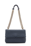 Small Olimpia Intrecciato Blue Grey