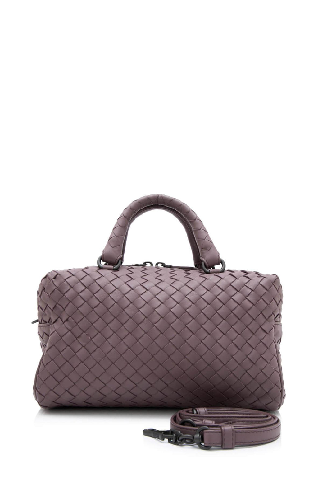 Intrecciato Top Handle Bag Dark Mauve