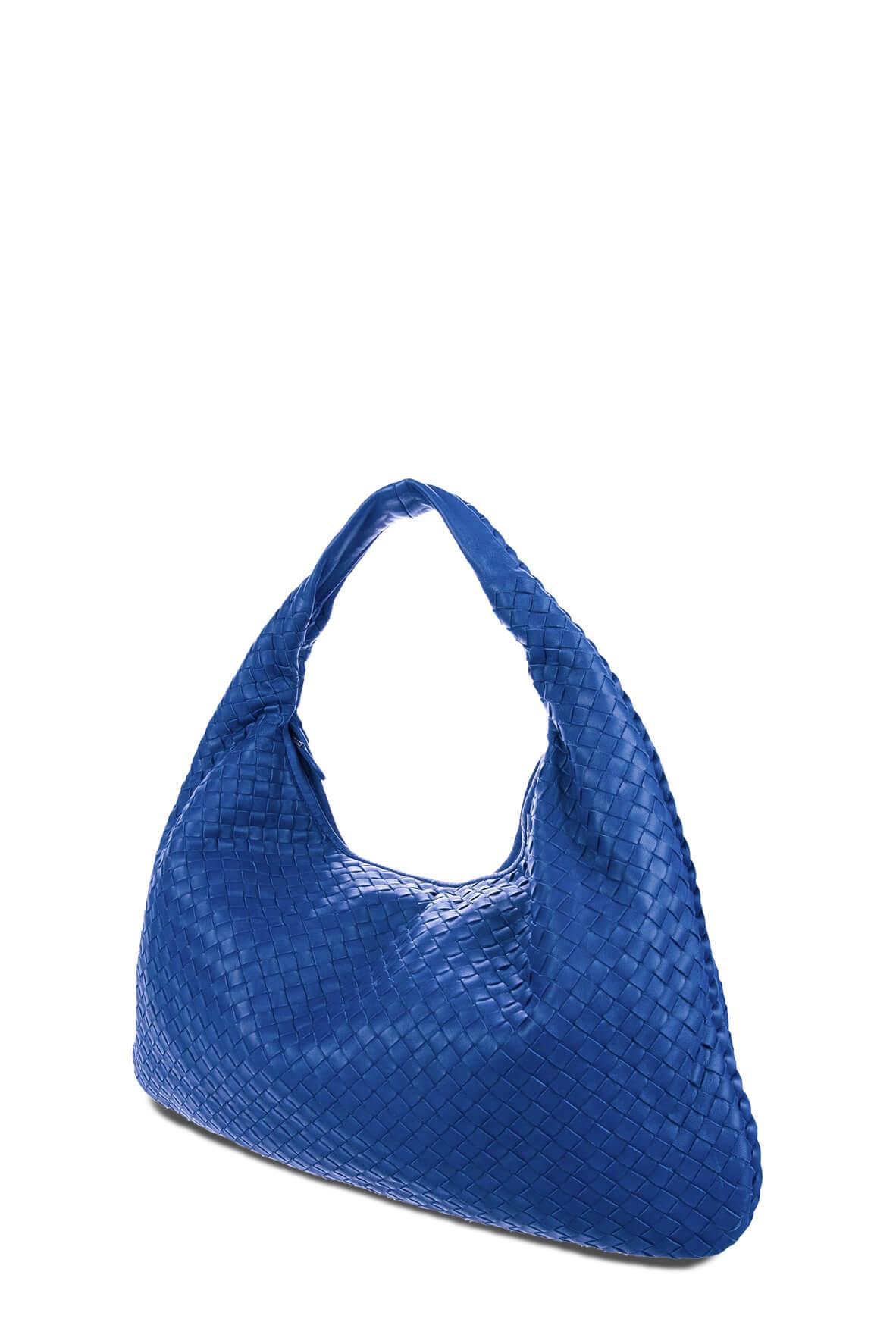 Large Intrecciato Hobo Cobalt Blue