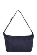 Large Intrecciato Zip Hobo Navy