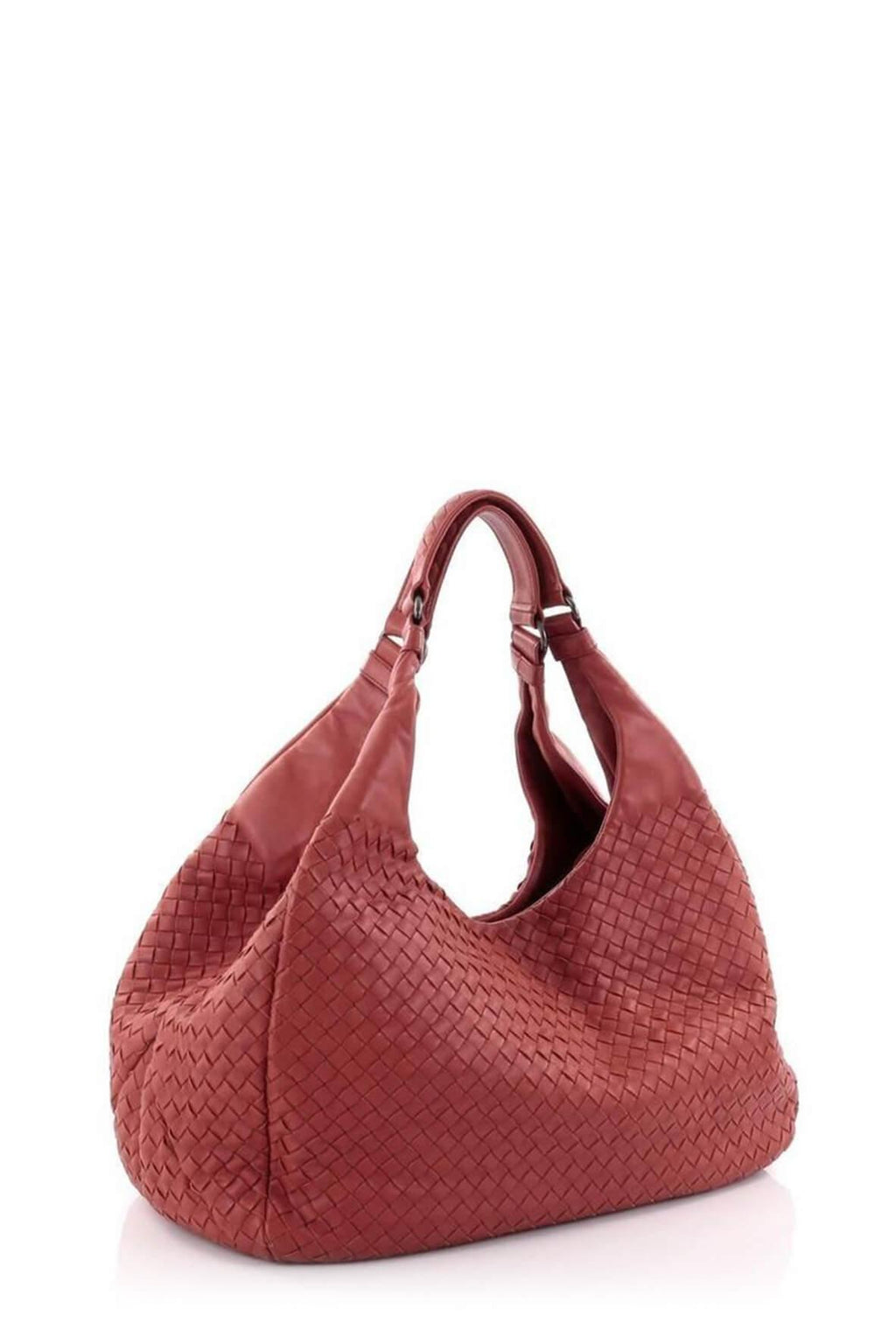 Medium Campana Intrecciato Bag Brick Red