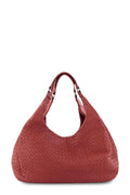 Medium Campana Intrecciato Bag Brick Red