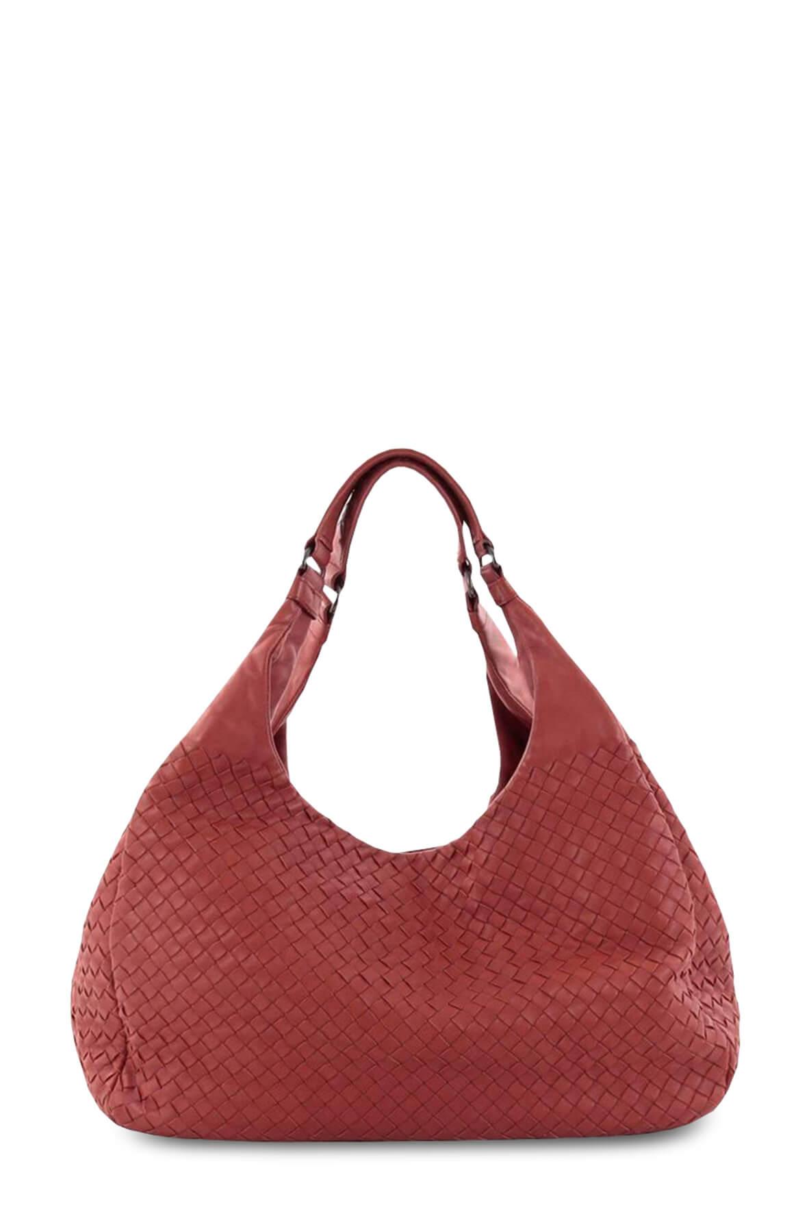 Medium Campana Intrecciato Bag Brick Red