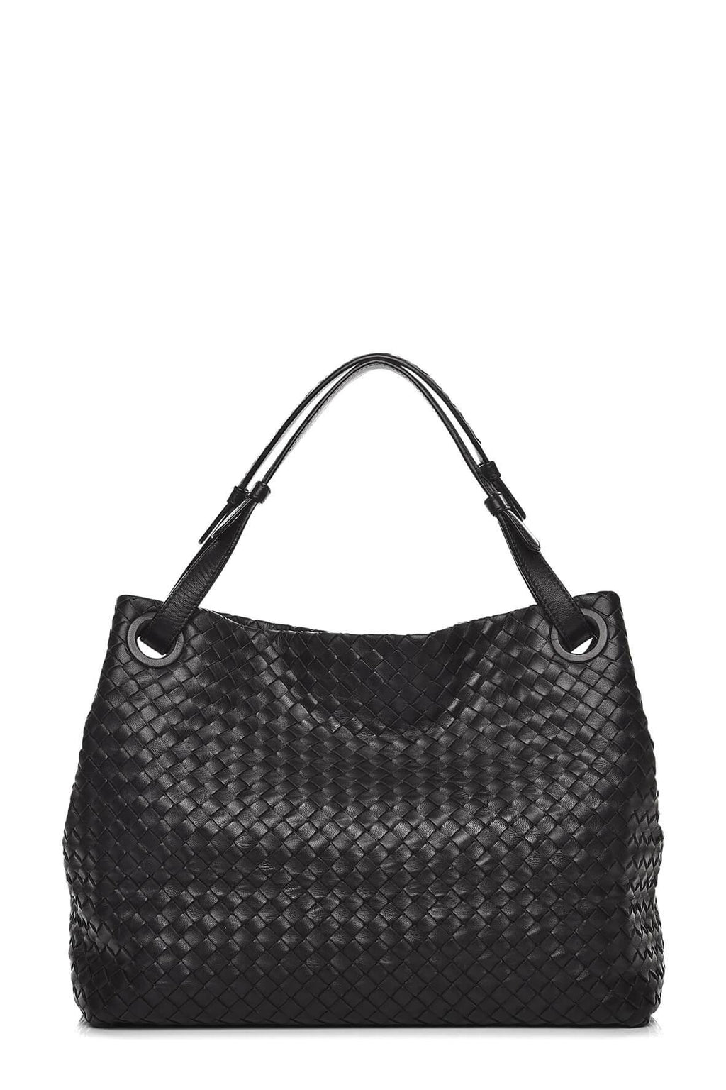 Medium Intrecciato Garda Bag Black