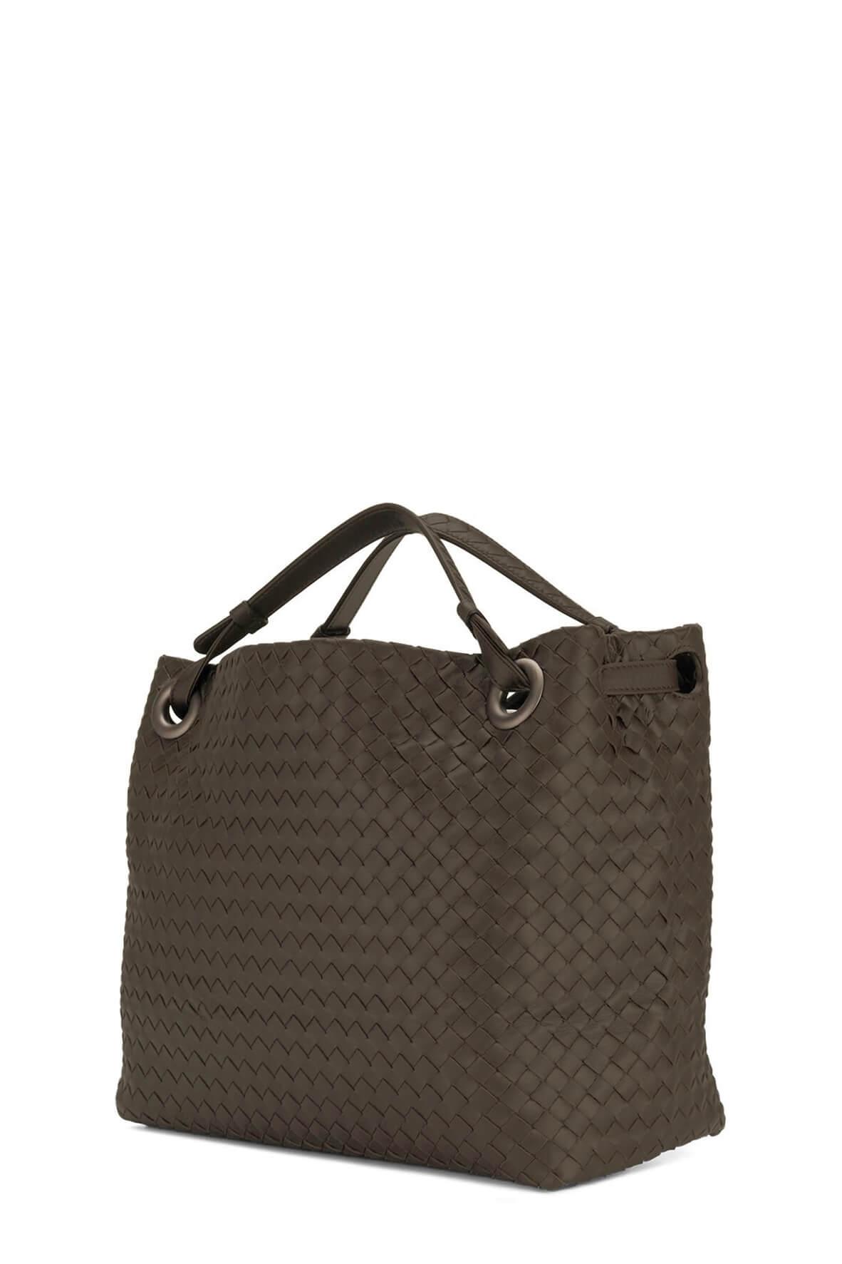 Medium Intrecciato Garda Bag Chocolate
